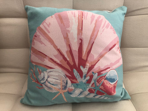 Cojín Decorativo Almeja Coral // Coral Clam Pillow