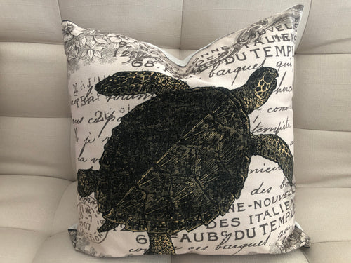 Cojín Decorativo Tortuga Leyenda // Turtle seashells Pillow