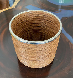 Cesto pino y acero/ pine and stainless basket