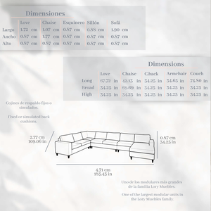 Sala modular Giselle/ Giselle sectional sofa