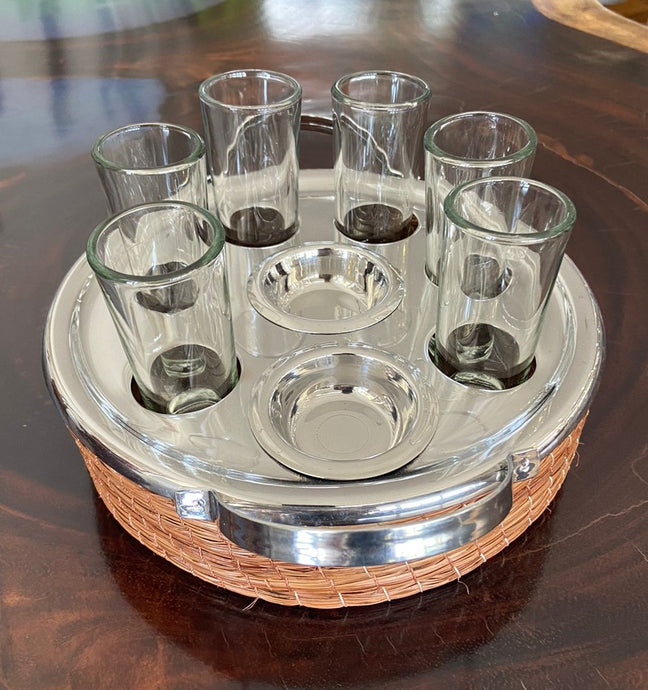 Tequilero Chico pino y acero/ Pine and stainless small tequilero