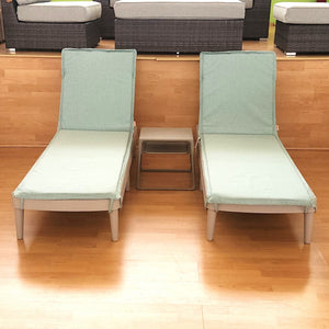 Mesa lateral exterior gris / Gray outdoor side table