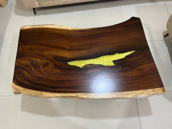 MESA DE CENTRO PAROTA CON RESINA/ ORGANIC PAROTA COFFEE TABLE