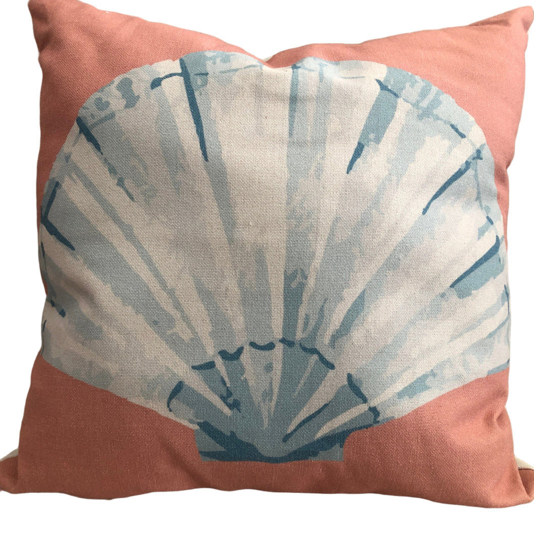 Cojín Decorativo Almeja Turquesa // Turquoise Clam Pillow