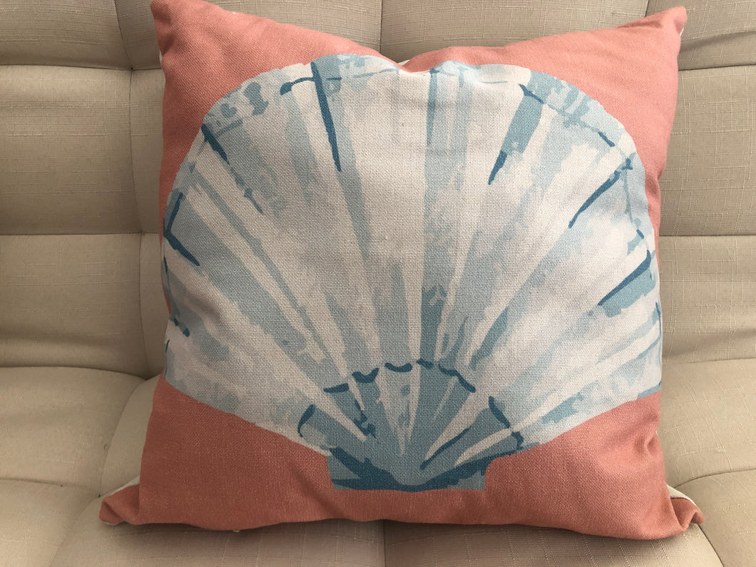 Cojín Decorativo Almeja Turquesa // Turquoise Clam Pillow