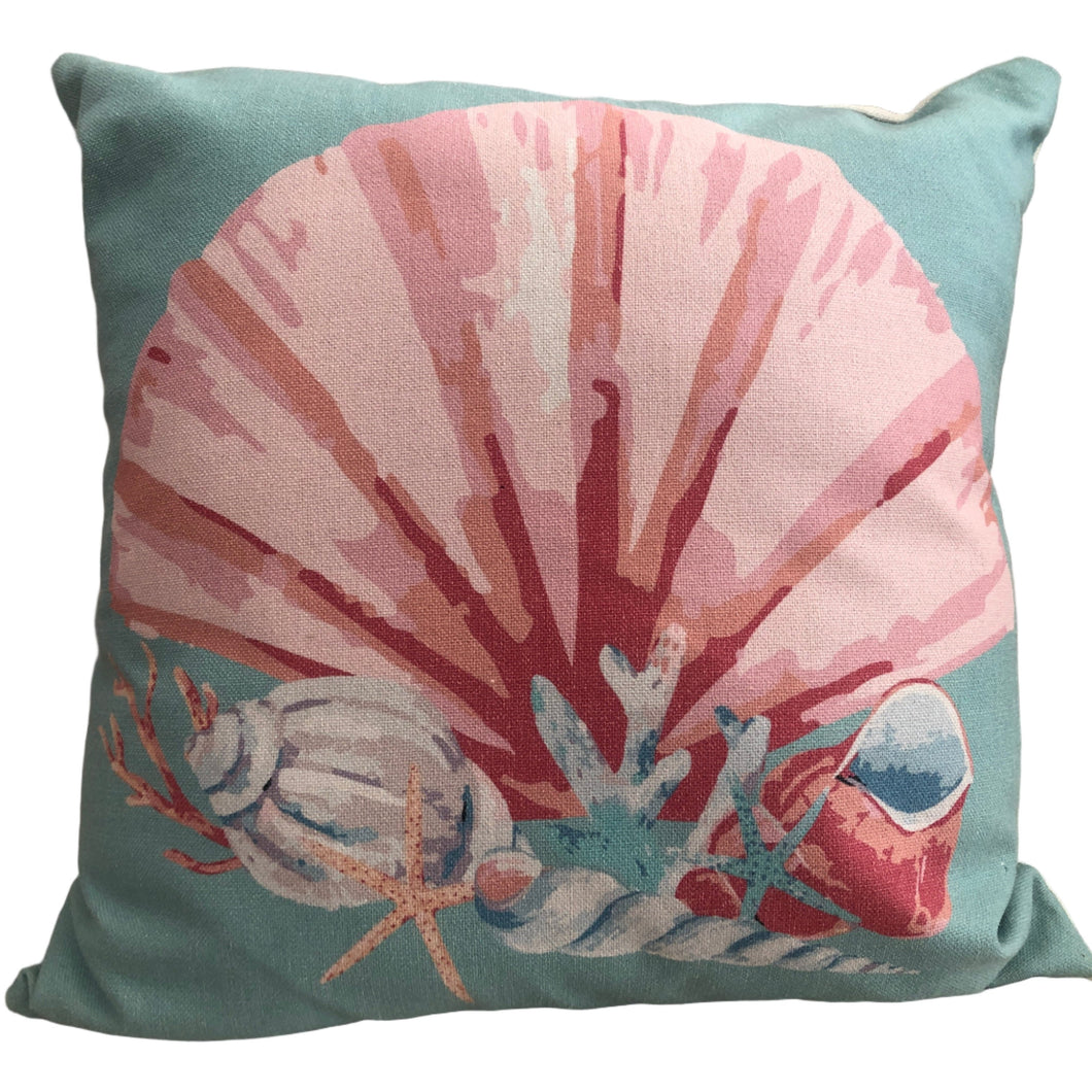 Cojín Decorativo Almeja Coral // Coral Clam Pillow
