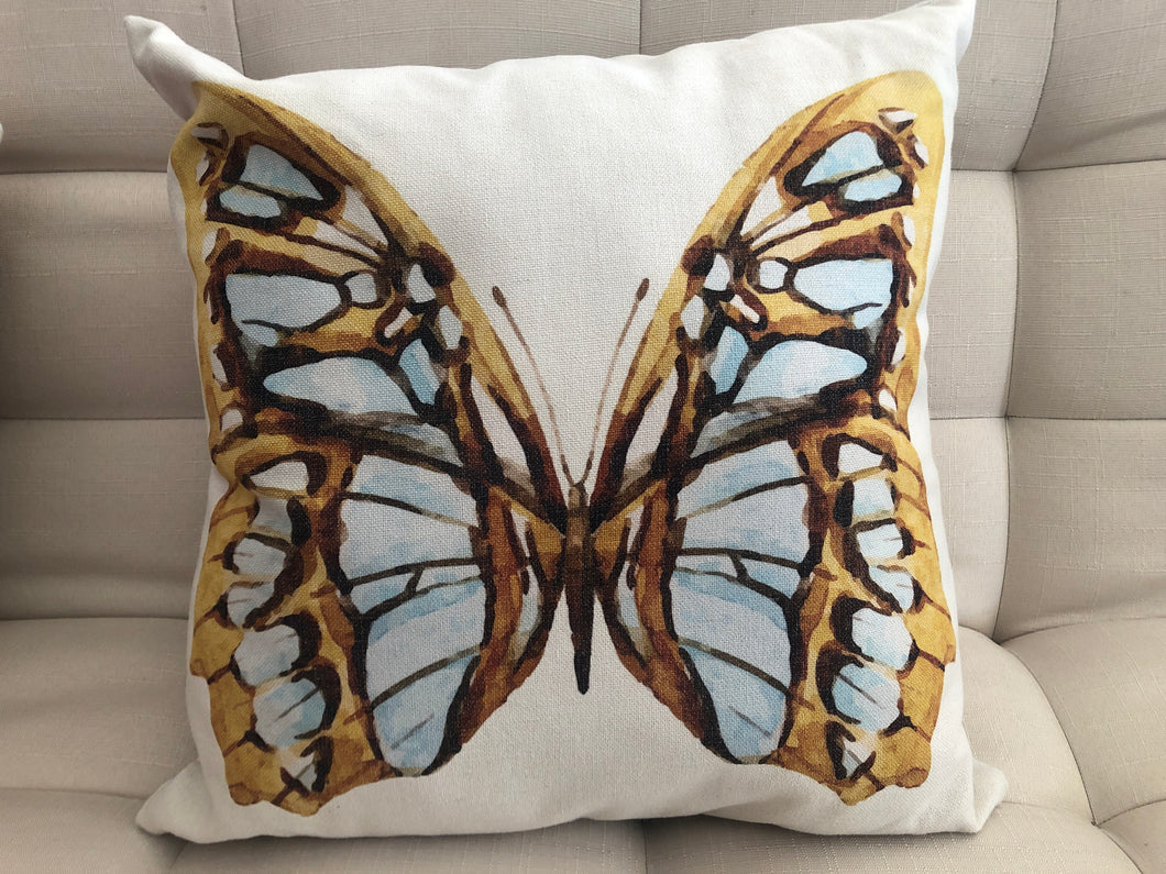 Cojín Decorativo Mariposa Amarilla // Yellow Butterfly Pillow